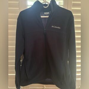 Navy Blue Colombia Quarter-Zip Fleece Jacket